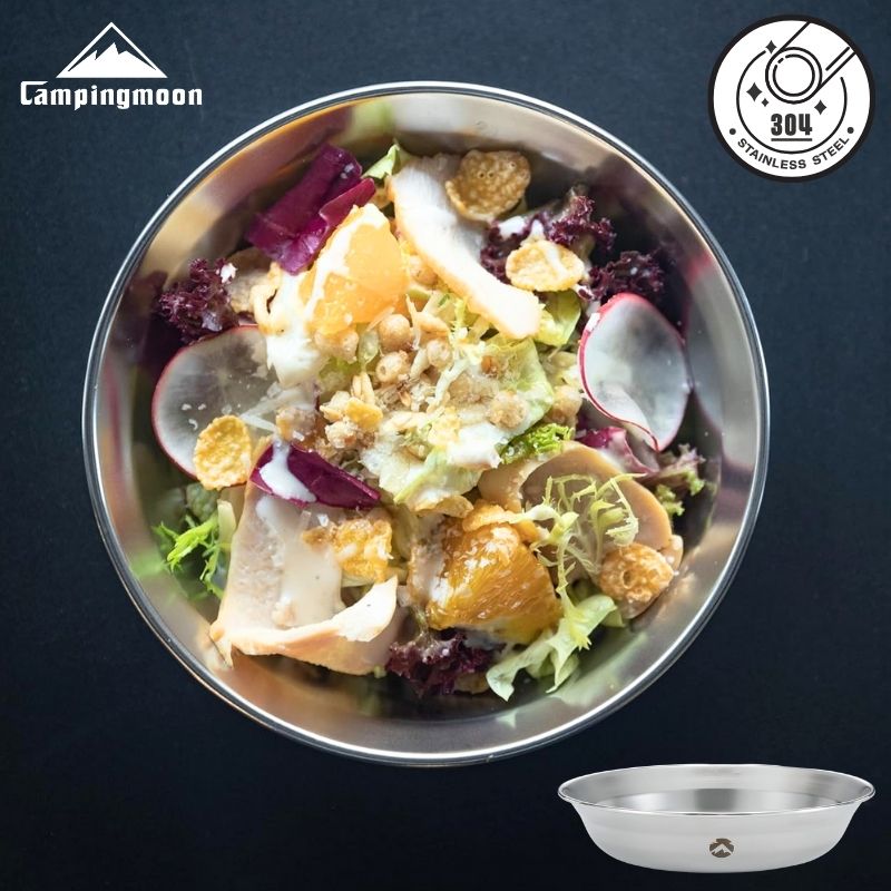 【最大500円OFF＋P2倍!】キャンピングムーン テーブルウェア 食器 プレート セット 割れない 皿 アウトドア キャンプ バーベキュー ステンレス製 割れない皿 取り皿 器 ボウル おしゃれ 軽量 コンパクト スタッキング 深皿 お皿 小皿 中皿 丈夫 キャンプ用品 ファミリー
