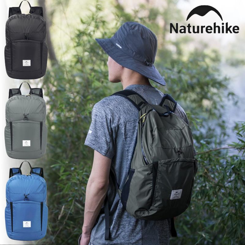 【ポイント10倍!8/20迄】 リュック リュックサック 登山 用 ザック バックパック 防水 登山用 軽量 大容量 ネイチャーハイク ULザック 22L アウトドアバック 折りたたみリュック 携帯リュック アウトドア 折りたたみ バック コンパクト アタックザック サブバックのサムネイル