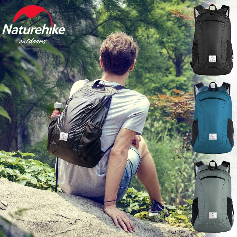 【マラソン期間P10倍&クーポン!】 リュック リュックサック 登山 用 ザック バックパック 防水 登山用 軽量 大容量 ネイチャーハイク ULザック 18L アウトドアバック 折りたたみリュック 携帯リュック アウトドア 折りたたみ バック コンパクト アタックザック サブバックのサムネイル