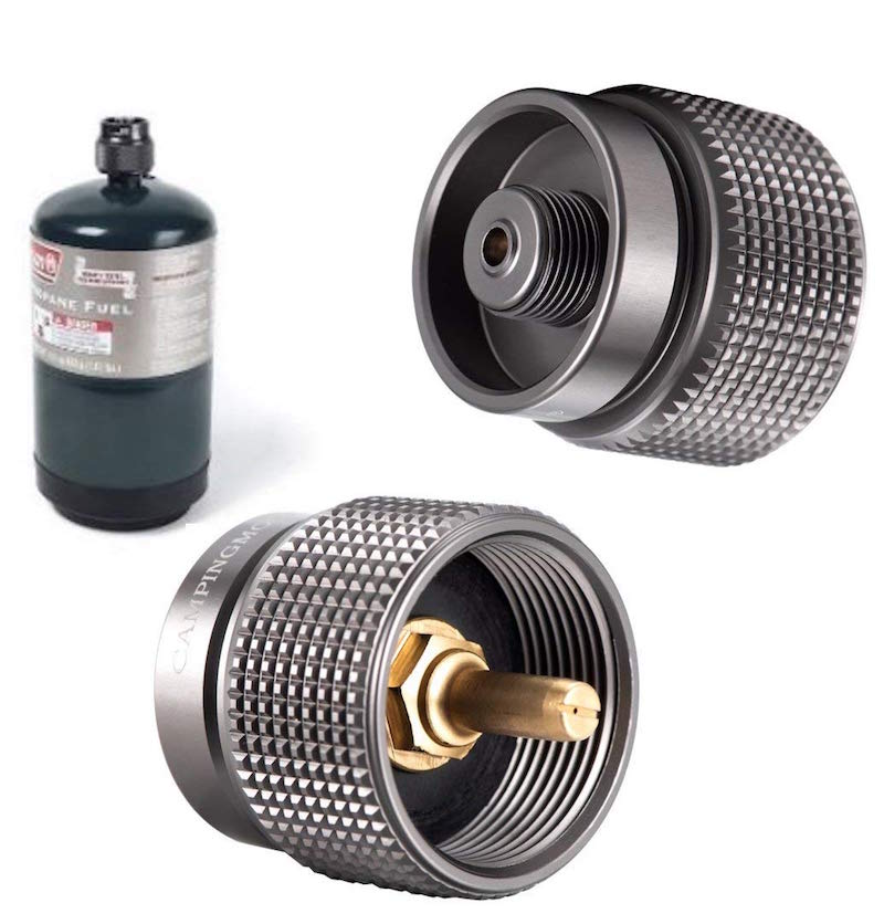 【 マラソン期間P2倍 送料無料 】 送料無料 アウトドア バーベキュー キャンプ USプロパンボンベ口金 → OD缶口金 お得 燃料 ガス 変換 互換アダプター ガスツール ソロキャンプ 車中泊 登山 防災【Z22】