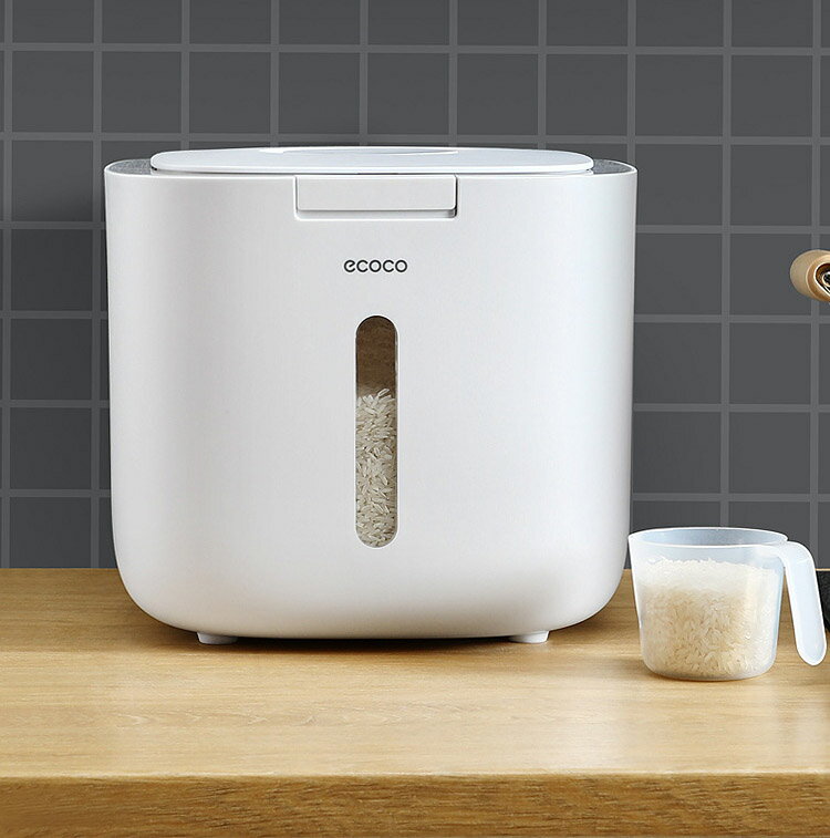 【2サイズ10kg・5kg】米びつ10kgお米収納おしゃれキッチン用品キッチン収納保存容器ライスボックスプラスチック防虫計量カップ付属害虫虫除け収納すき間ギフト贈り物こめびつインテリア生活雑貨台所用品衛生的グレーブラック送料無料海外直送