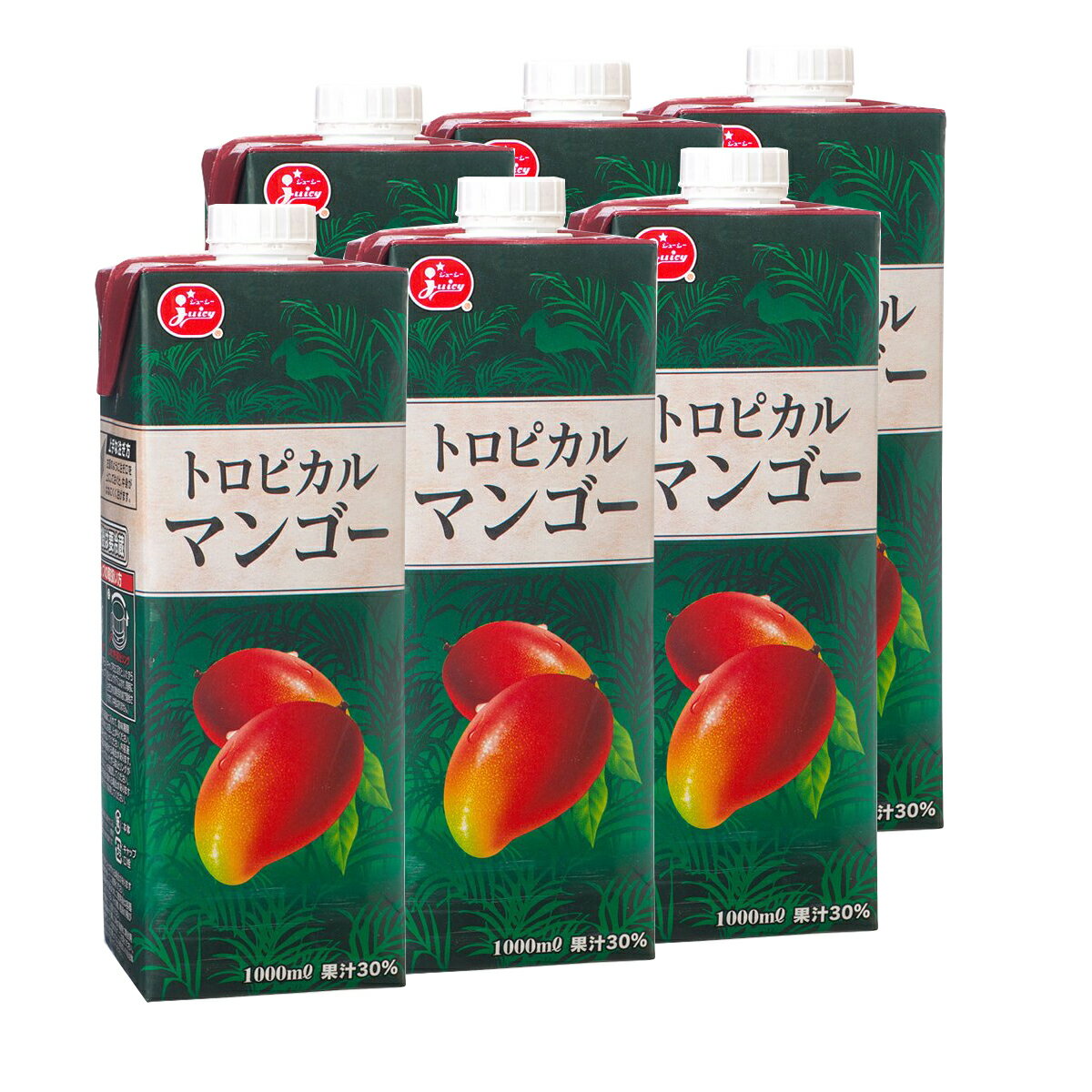 ジューシー トロピカルマンゴージュース 1000ml×6本 1L 紙パック入り 果汁30％ 熊本県果実農業共同組合連合会 全国送料無料