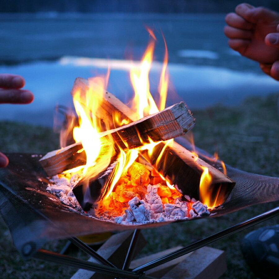 ファイアスタンド 焚火台 焚き火台 メッシュ キャンプ ファイヤースタンド スターターセット アウトドア 焚火