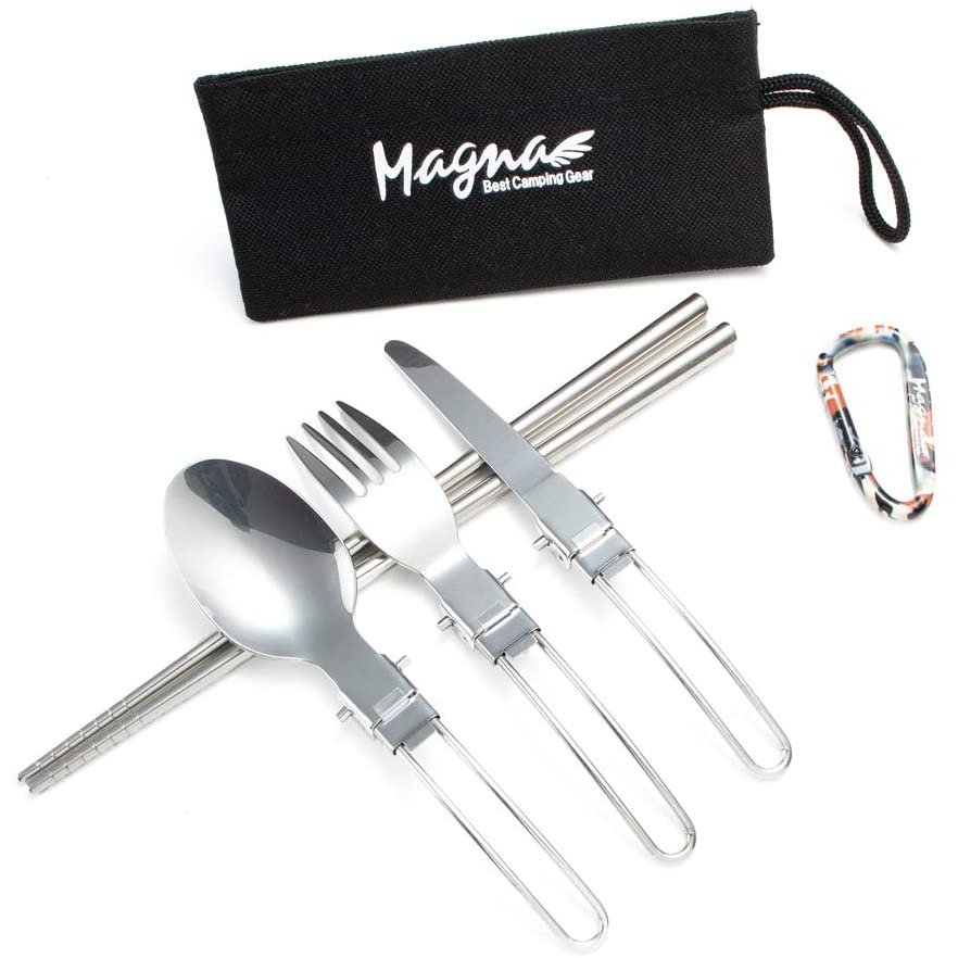 キャンプ 食器セット カトラリーセット 武器 アウトドア レジャー キャンプ食器 ステンレス で清潔 折りたたみ 収納ケース付き MAGNA(マグナ)通販格安セール情報 楽天 通販