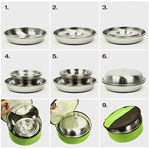 キャンプ NOMADE食器セット ステンレス食器 アウトドア レジャー キャンプ食器 ステンレス で清潔 ピクニック バーベキュー にも 収納ケース付き キャンプ食器通販格安セール情報 楽天 通販