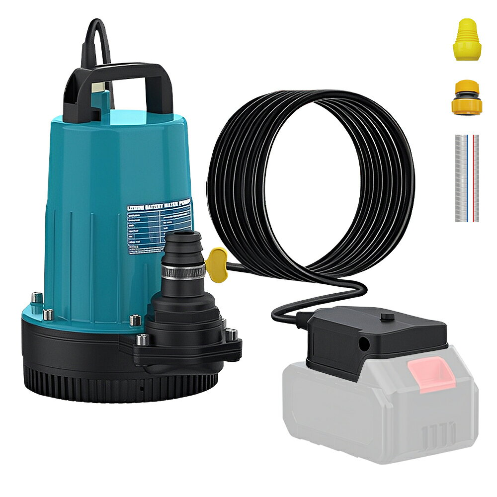 送料無料 水中ポンプ バッテリー式 12m揚程 充電式 排水ポンプ マキタ18V互換バッテリー対応 電動ポンプ 電動ポンプ 水抜きポン 庭木などの散水 池水の循...