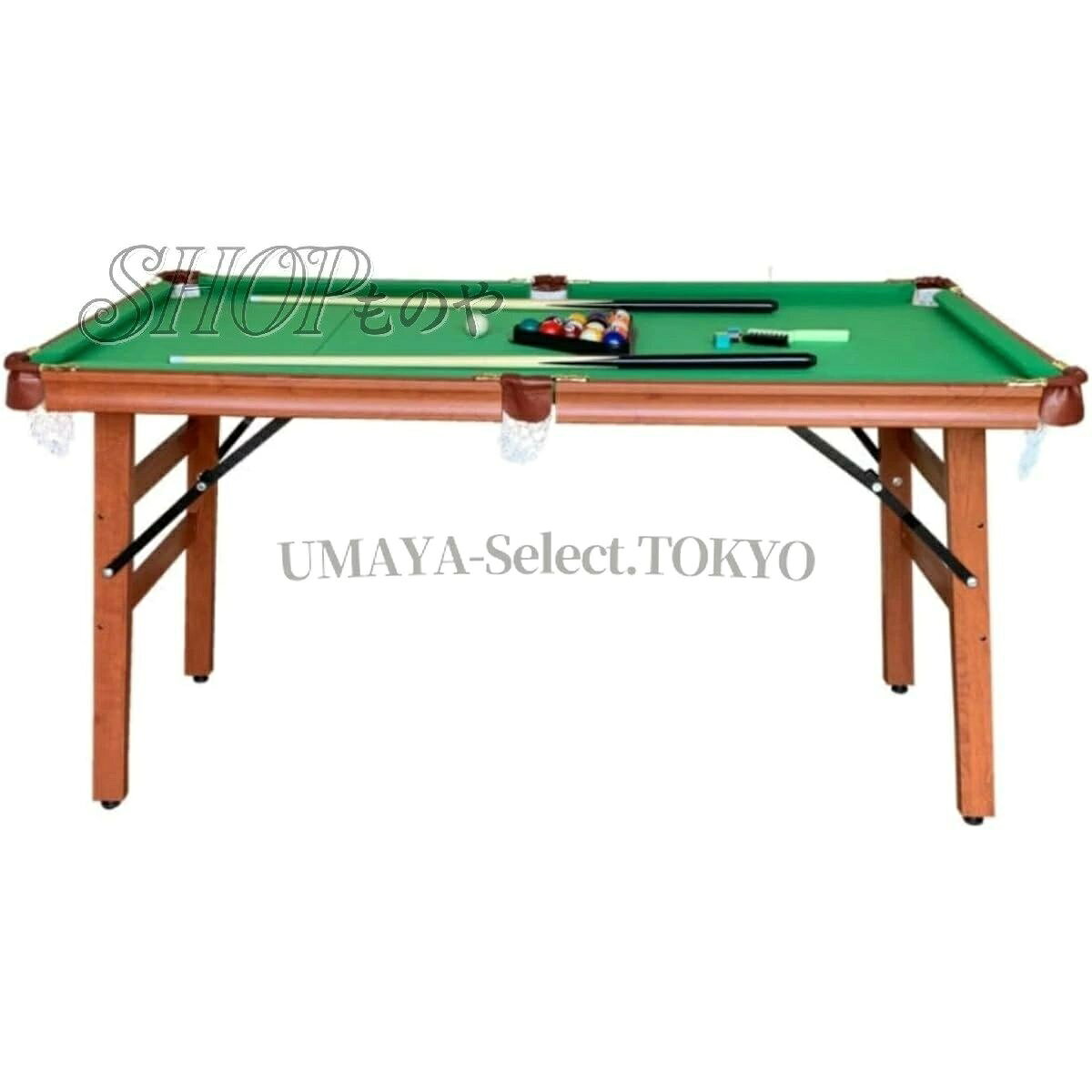 【商品名】子供用/大人用 ビリヤード台 ビリヤード セット ポータブル ゲームテーブル 140cm×69cm×74-79cm 完全なアクセサリー【価格】39199円【商品説明】? 【高品質素材】このプロ用ビリヤード台は、耐摩耗性に優れたベルベット生地と頑丈な木製フレームで巧みに作られており、数え切れないほどのビリヤードゲームや競技に長くお使いいただけます。さらに、天板の側面にはクッションバンパーがあり、優れた反発性を確保します。? 【折りたたみ式デザイン＆組み立て不要】当社の折りたたみ式ビリヤード台は140cmx69cmx74-79cm（長さ×幅×高さ）のコンパクトサイズに簡単に折りたたむことができ、保管や持ち運びが簡単です。さらに重要なのは、このフルサイズのビリヤードテーブルのフレームは組み立て済みなので、ボールネットを取り付けるだけでプレイを始めることができます！? 【安定で頑丈な構造】調節可能なフットパッド付き、ビリヤード台は凹凸のある地面でも安定を保つことができ、4つの丸い角はお子様を怪我から守ります。また、三角形の構造と各脚の2本のクロスバーが安定性を高めました。? 【新しいエンターテイメントの方法】贈り物として、この子供と大人のためのポータブルビリヤード台は、親子関係を強化し、友情を促進し、脳の発達を高め、身体の協調性を養うことができます。お子様