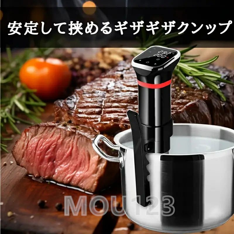 低温調理器具 24時間 予約機能 真空調理器 ッカー レシピ付き 低温調理 IPX7防水 ...