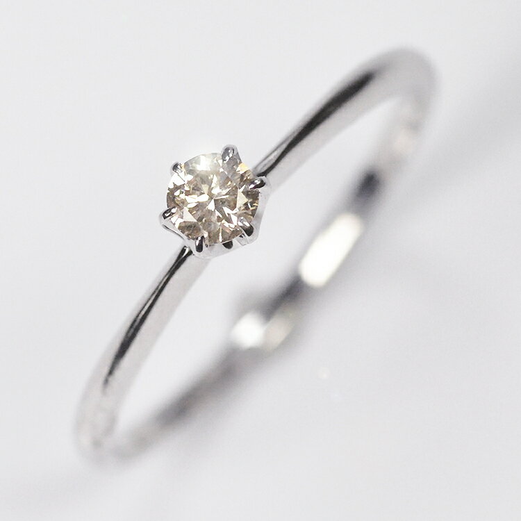【期間限定】天然ダイヤモンド リング 一粒 0.1ct 婚約指輪 6本爪 ティファニー爪 プラチナ シルバー925 プロポーズリング 日本製ジュエリー 高級ジュ...