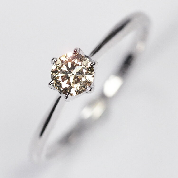 天然ダイヤモンド リング 大粒0.3ct 婚約指輪 6本爪 ティファニー爪 一粒ダイヤモンド プラチナ シルバー925 プロポーズリング 日本製ジュエリー 高級ジュエリーケース付