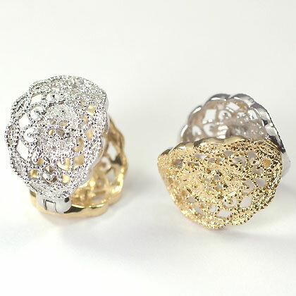 ピアリング イヤリング K18＆K14WG ジガネ ピアリング（イヤリング）