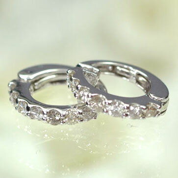 ピアリング イヤリング ダイヤモンド K18WG・ダイヤモンド0.28ct ピアリング