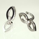 ピアリング イヤリング ダイヤモンド K18WG・ダイヤ0.08ct ピアリング(スウィング)