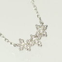 ダイヤモンド ネックレス K10WG・ダイヤ0.01ct 3ストーンペンダント(ネックレス)(4)
