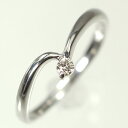 ダイヤモンド リング K10WG・ダイヤモンド0.05ct シンプルリング(指輪) ダイヤモンド指輪(4)