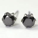 プラチナ ブラックダイヤモンド ピアス ダイヤモンド ピアス プラチナ・ブラックダイヤモンド1.0ct スタッドピアス