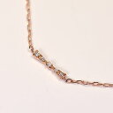 ダイヤモンド ブレスレット K10PG・ダイヤモンド0.03ct スリムリボンブレスレット(ダイヤモンドチャーム添え)(4)