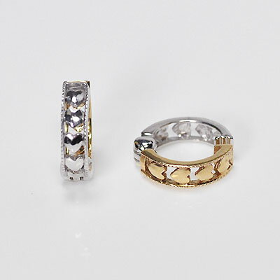 ピアリング イヤリング K10YG＆K10WG ジガネ ピアリング 【 送料無料 】