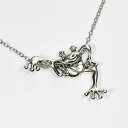 最終処分!4800円→1500円(税別) シルバー925 よじ登りカエルさんペンダントトップ ※サービスチェーン付 カエル かえる 蛙 ネックレス