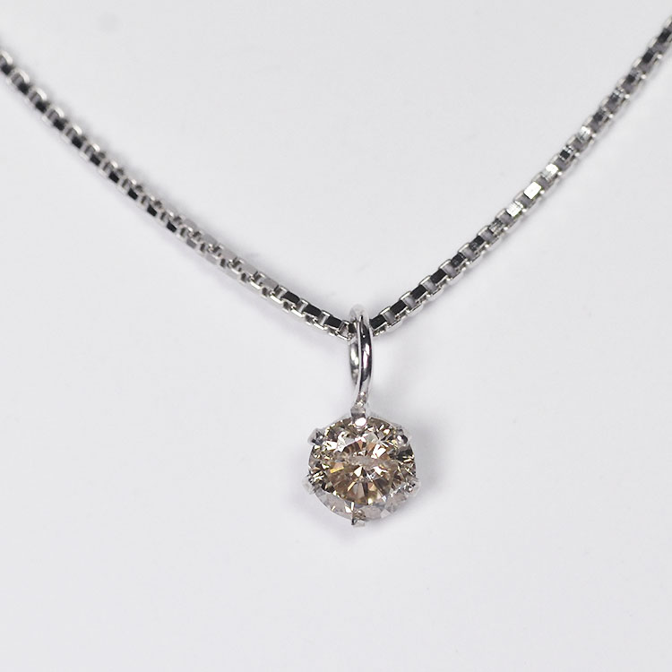 【お一人様一点限り】天然ダイヤモンドネックレス 一粒 0.1ct 6本爪 ティファニー爪 シルバー925 日本製ジュエリー 赤字覚悟の期間限定放出!【メール便送...