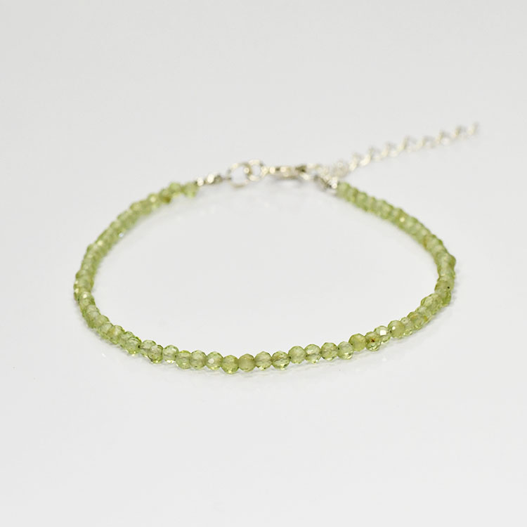 天然石カットビーズブレスレットペリ...