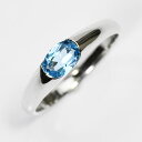 大粒0.5ct ブルートパーズ オーバルタンクリング 指輪 シルバー925 日本製ジュエリー 大粒 宝石リング