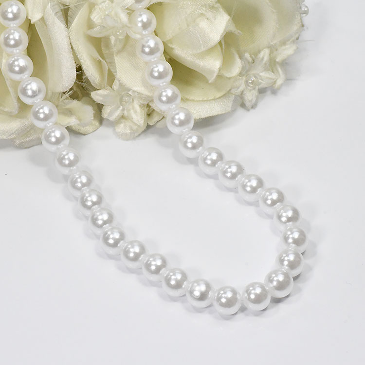 軽量パールネックレス 10mm珠 45cm+アジャスター5cm 冠婚葬祭 イベント フォーマル 真珠 純白 上品 プラパール