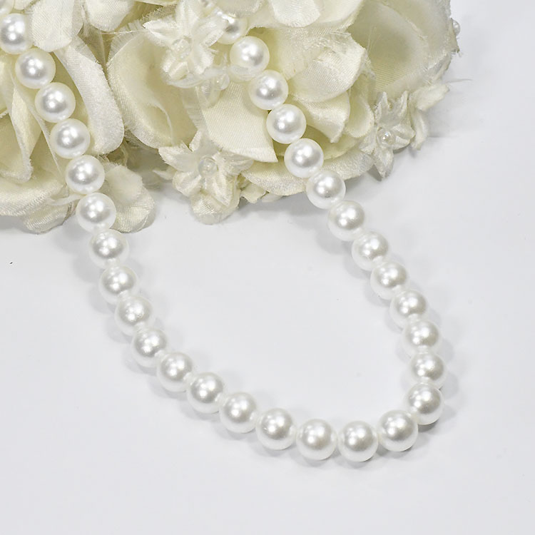 軽量パールネックレス 10mm珠 40cm+アジャスター5cm 冠婚葬祭 イベント フォーマル 真珠 純白 上品 プラパール