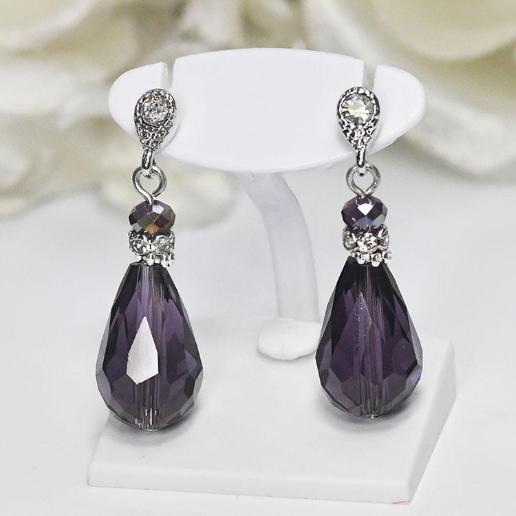 素敵に揺れる雫ドロップクリスタルピ...