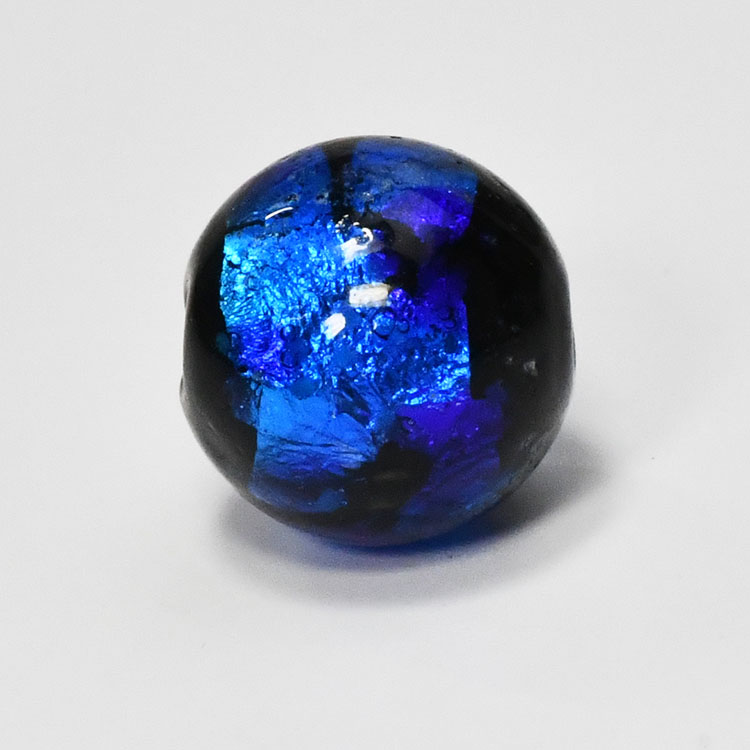 【1個】 蛍ガラス 琉球蛍石 ブルー 10mm玉 大粒 手作り ガラス細工 ランプワーク ガラスビーズ アクセサリーDIY 1個売り バラ売り
