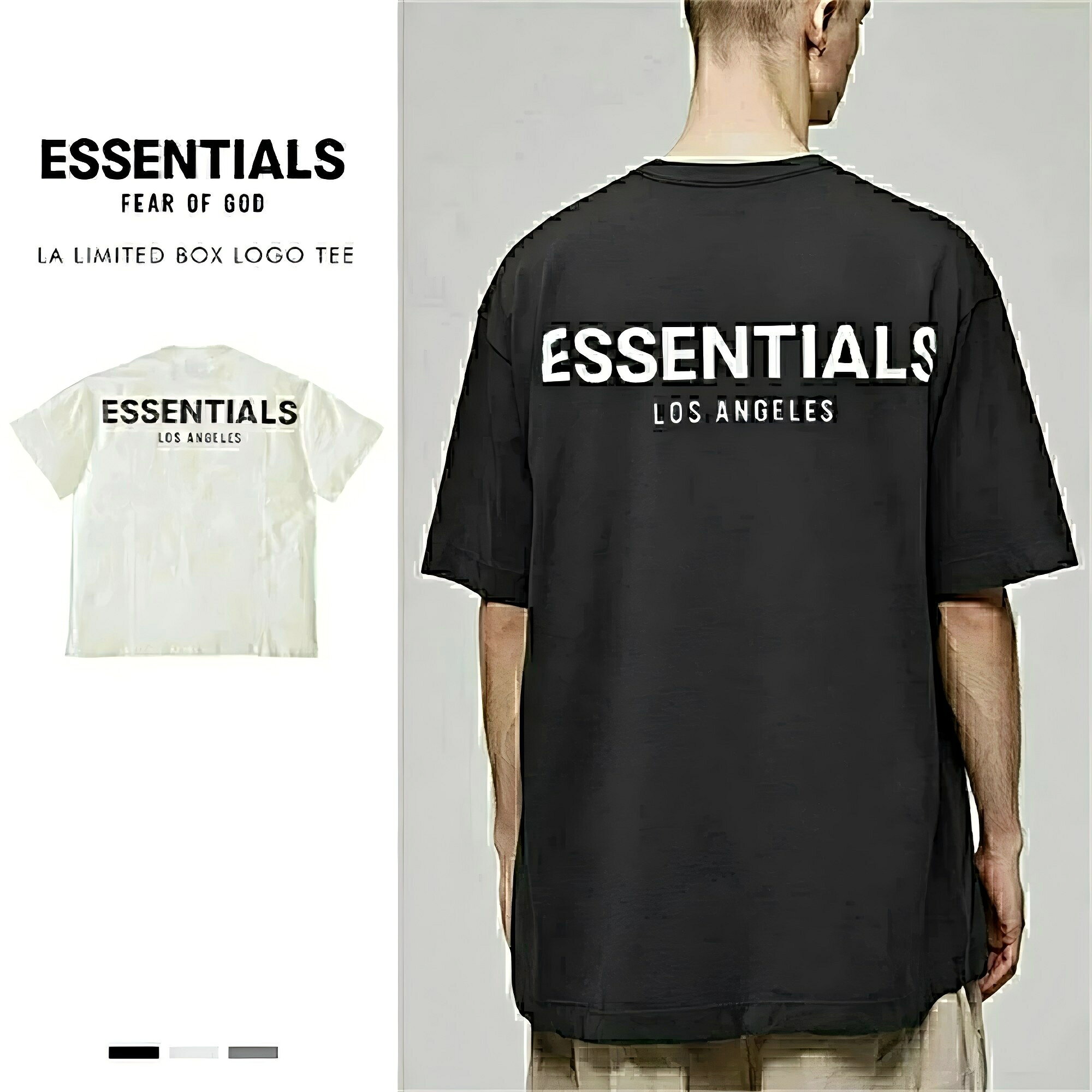 FOG ESSENTIALS エッセンシャルズ Los Angele Tシャツ LAロゴ ブランドTシャツ ホワイト 白 ストリート 半袖 メンズ レディース ユニセックス 春夏 半袖 夏 男女兼用 送料無料
