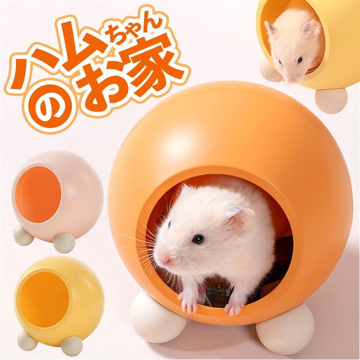 乐天商城 - ハムスター お部屋 通販 ハムスターハウス 寝床 おうち 家 小屋 隠れ家 プラスチック 寒さ対策 洗える 丸 球体 飼育 砂遊び ゴールデンハムスター 小動物