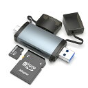 【2-in-1 】SDカードリーダー USB3.0 Type-C カードリーダー 同時読み書き [ SD/SDHC/SDXC/RS-MMC/microSD/mi...