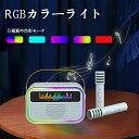 2025カラオケセット Bluetooth ミニ カラオケ スピーカー マイク 2本付き 家庭用 マイクスピーカー ワイヤレス マイク karaoke 無線マイ...
