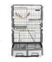 【ホワイト4月中旬入荷予定】猫 ケージ キャットケージ 2段 猫トイレ付 キャスター付 ハンモック付 猫ゲージ おしゃれ キャットハウス ネコ ハウス 多段 留守番 保護 脱走防止 多頭飼い 多頭 スチール ペットケージ 新作(4)