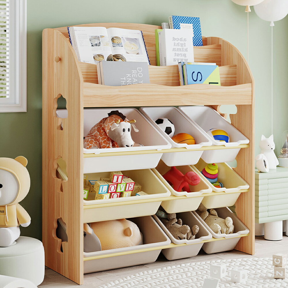 【10%offクーポンあり】おもちゃ 収納 ラック 棚 おもちゃ箱 おもちゃ収納 絵本棚 スリム 天然木 オモチャ収納 おしゃれ ワイドタイプ 大容量 組立カンタン 絵本 本棚 こども キッズ 入学 入園 新生活 出産祝い プレゼント