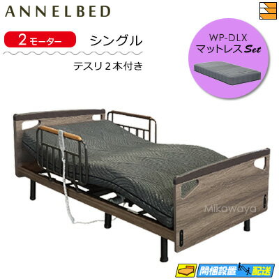 電動ベッド アンネルベッド ■モデルタイプ RN レストア FT（ラクネルシリーズ フラットタイプ）テスリ2本標準装備 ■モータータイプ 2モーター ■サイズ 幅103cm（テスリ取付時108cm）×長さ206cm×ヘッド高60cm（床面高...