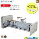 【マットレス・テスリ付】【お届けは設置まで】【正規販売店】高級 電動ベッド アンネルベッド RY-002CT 宮付き 2モーター WPポケット マットレス付 RYシリーズ用テスリ2本付 シングル AB0056