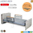 【マットレス・テスリ付】【お届けは設置まで】【正規販売店】高級 電動ベッド アンネルベッド RY-002CT 宮付き 2モーター WUプロファイル マットレス付 RYシリーズ用テスリ2本付 シングル AB0055