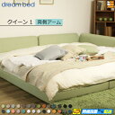【クイーン1】【生地見本無料貸し出し中】【お届けは設置まで】【正規販売店】ドリームベッド ハグミル 2400 ベッド フレーム フレームカラーBランク 両側アーム付き クイーン1 DB1704 fmmr ※マットレスは別売り