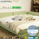 【クイーン1】【生地見本無料貸し出し中】【お届けは設置まで】【正規販売店】ドリームベッド フレーム・マットレスセット ハグミル 2400 フレームカラーEランク アームなし ペニーセーバー270 F4 マットレス付 クイーン1 DB2165