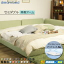 【セミダブル】【生地見本無料貸し出し中】【お届けは設置まで】【正規販売店】ドリームベッド フレーム・マットレスセット ハグミル 2400 フレームカラーBランク 両側アーム付き ペニーセーバー270 F4 マットレス付 セミダブル DB2138