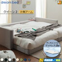 【クイーン2】【生地見本無料貸し出し中】【お届けは設置まで】【正規販売店】ドリームベッド フレーム・マットレスセット ハグミル 2401 フレームカラーAランク 片側アーム付き ペニーセーバー270 F4 マットレス付 クイーン2 DB2040