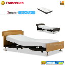 【今なら電動ベッド用シーツがもらえる】【シングル】【マットレス付】高級 電動ベッド フランスベッド レステックス 102C 2モーター RX-STD-EX マッ...