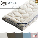 【クイーン2 マチ30】【正規販売店】サータ ベッドパッド シーツ 3点セット ( 3点パック ) LX Eウールパッド PD-151 スタートスリーセット ボ...