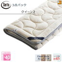 【クイーン2 マチ45】【正規販売店】サータ ベッドパッド シーツ 3点セット ( 3点パック ) LX Eウールパッド PD-151 スタートスリーセット ボ...