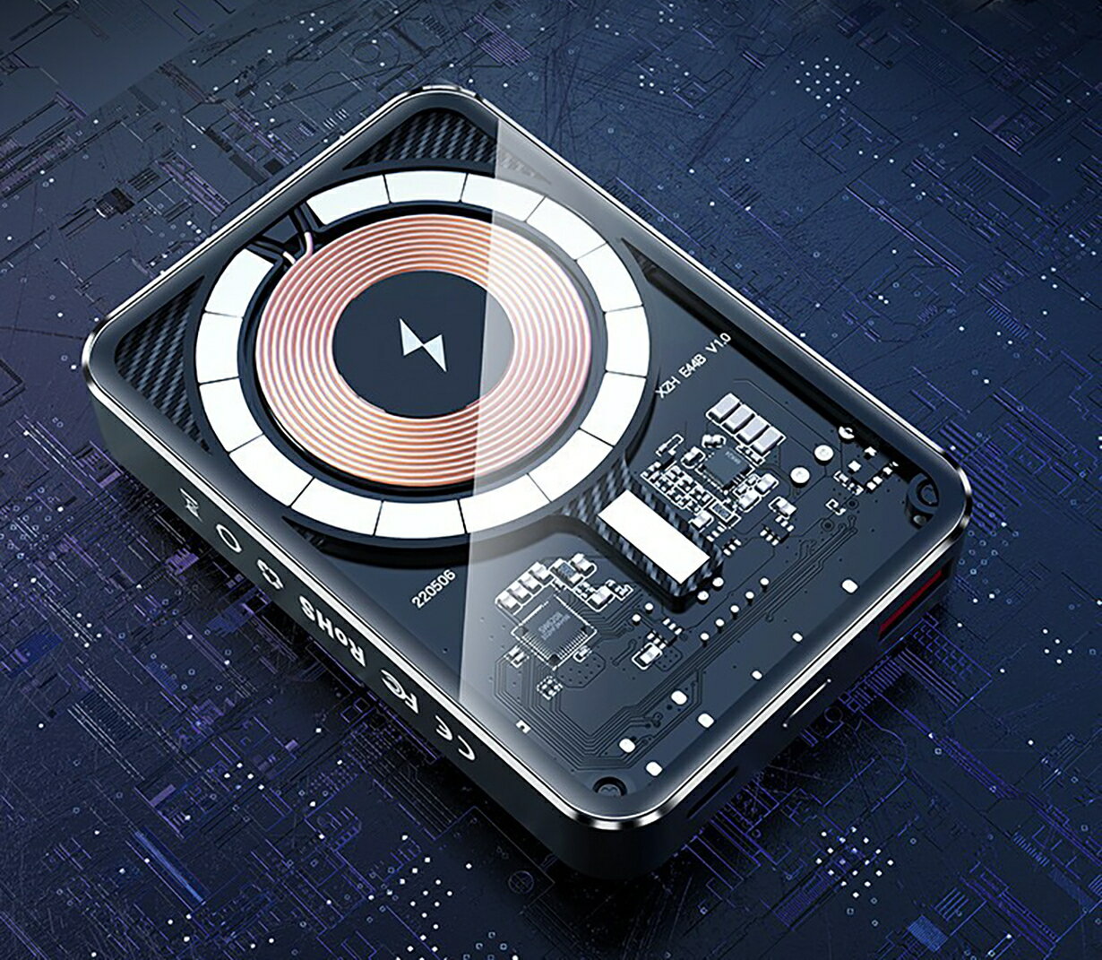 透明式マグネットワイヤレスパワーバンク Magnetic Battery (MagGo) (マグネッ