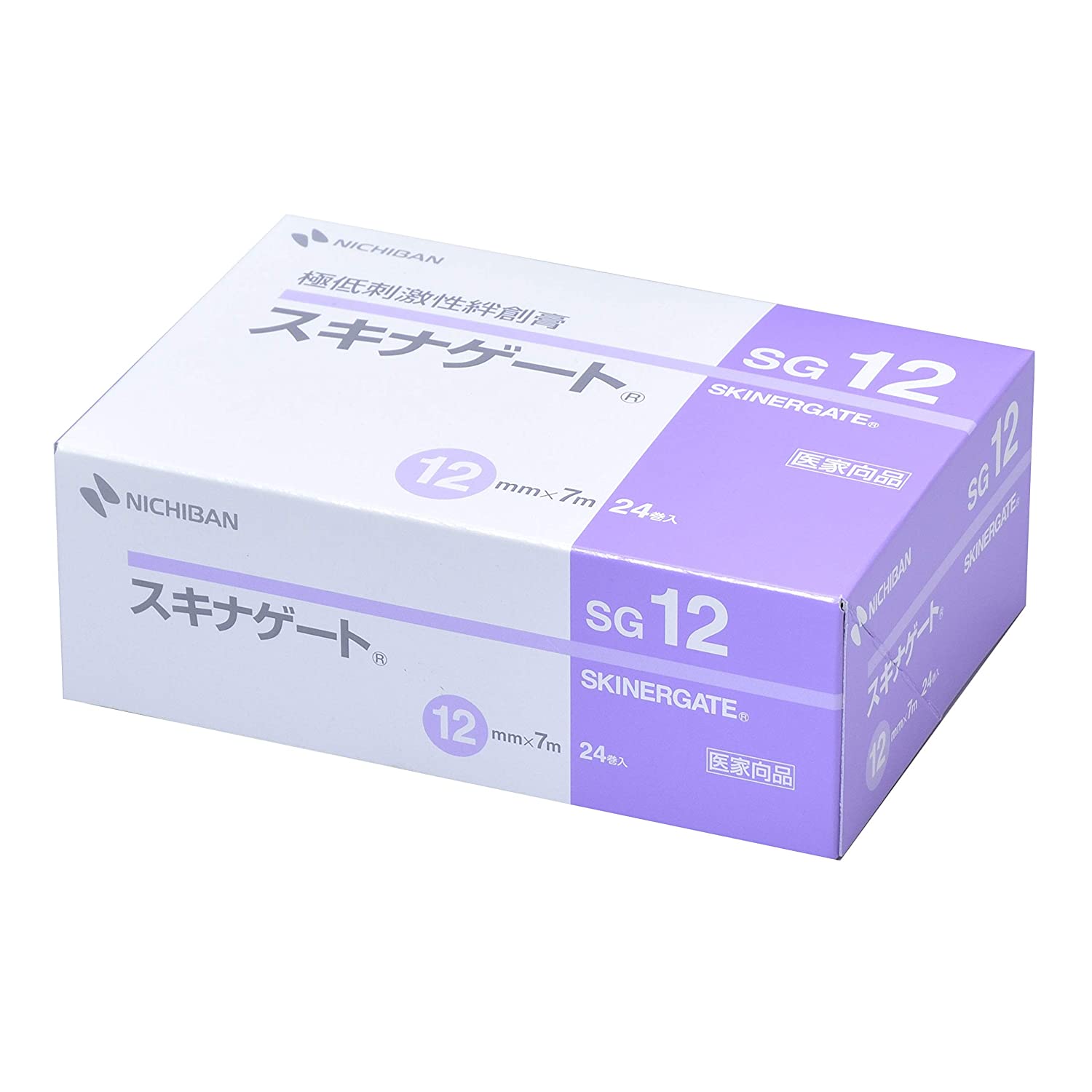 ニチバン スキナゲート SG12 12mm×7m 24巻入 NICHIBAN 医療用テープ 極低刺激性絆創膏 固定 極低刺激テープ フィルムタイプ 肌にやさしい ばんそうこうのサムネイル