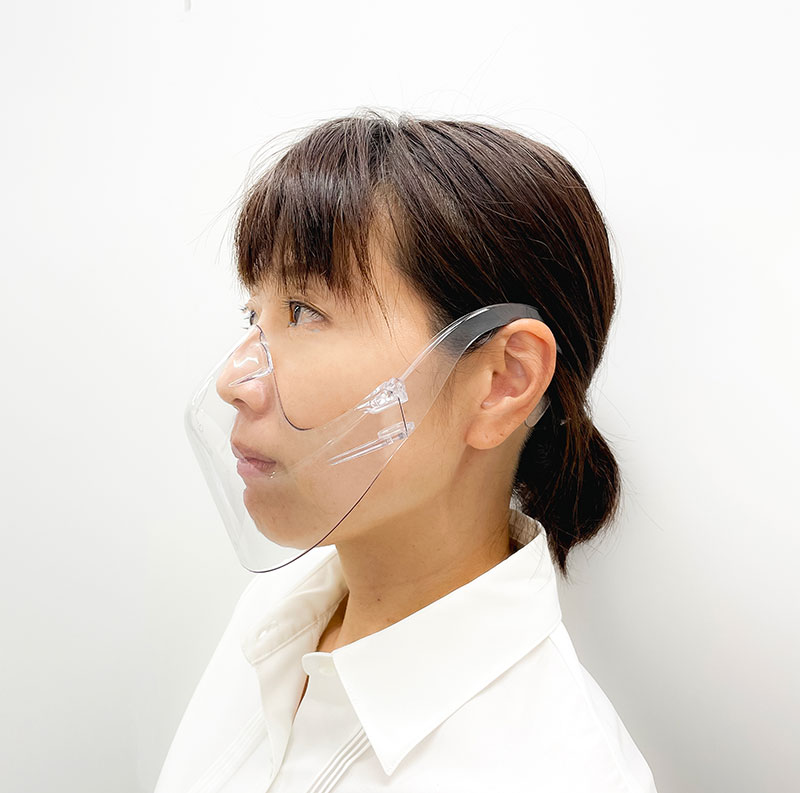 クリアシールドマスク 感染対策 クリアマスク 飲食業に 曇らない 顔が見える 表情が見える 眼鏡可 飛沫防止 男女兼用 美容院 笑顔が見える