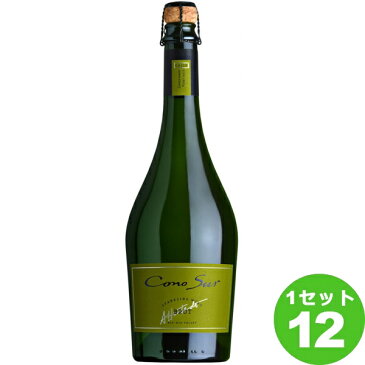 【300円クーポン配布中】スマイル コノスル　スパークリングワイン　ブリュット　ハーフ Cono Sur Sparkling Wine Brut Half定番 スパークリング 375ml ×12本 チリ/ビオビオヴァレー ワイン【送料無料※一部地域は除く】【取り寄せ品　メーカー在庫次第となります】